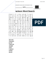 Michael Jackson Word Search 2nd Grade