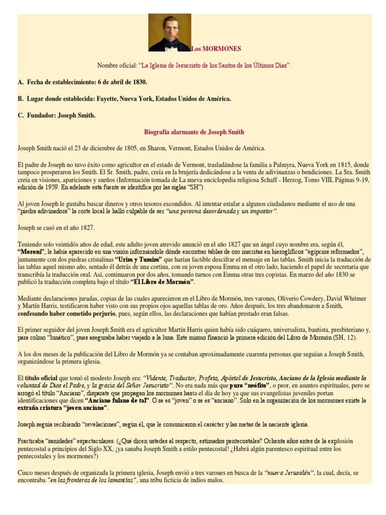 Los Mormones | PDF | Poligamia | La Iglesia de Jesucristo de los Santos ...