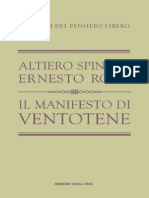 Il Manifesto Di Ventotene Di Altiero Spinelli Ed Ernesto Rossi