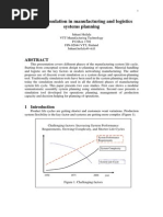 Use of Simulation in Manufacturing and Logistics Systems Planning