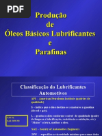 Produção de óleos lubrificantes e parafina