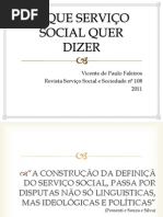 o Que Serviço Social Quer Dizer