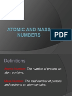 Atomic and Mass Numbers