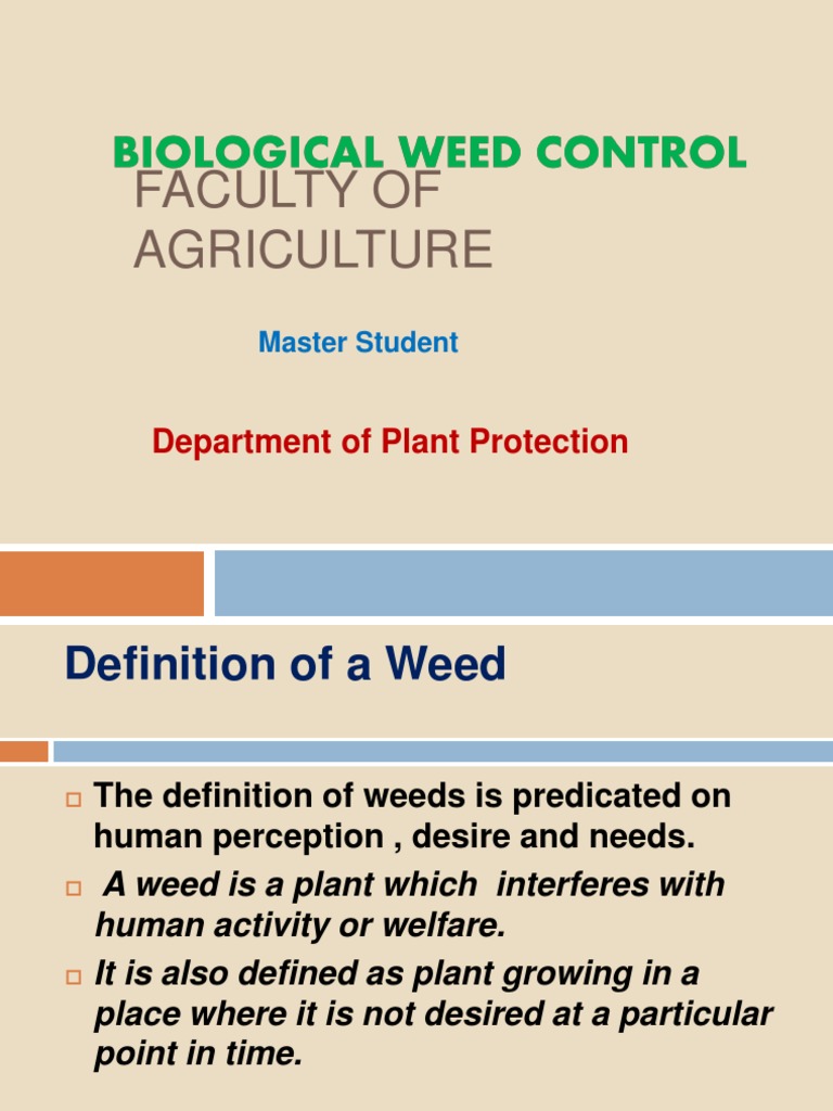 Biological Control of Weeds Explained | PDF | Weed | Root