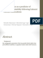 Ulnar Variance As A Predictor of Persistent Instability Following Galeazzi Fracture-Dislocations