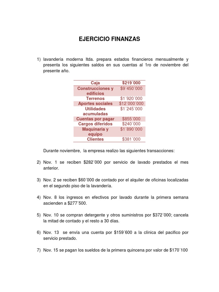 Ejercicio Finanzas | PDF | Economias | Negocios (general)