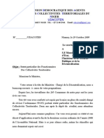 Lettre Au Ministre de L'interieur