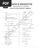 KEAM 2014 Physics Solutions For All Codes A1, A2, A3 & A4