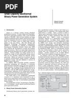 Small Capacity Geothermal Binary Power Generation System: Shigeto Yamada Hiroshi Oyama