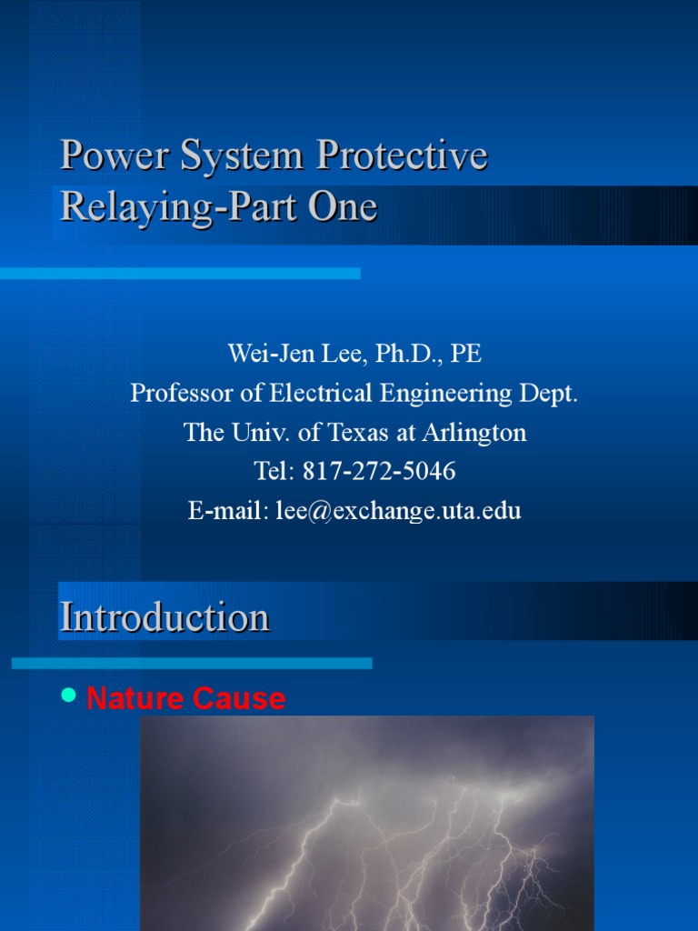 Power System Protective Relaying Overview | PDF | Relay | Electric ...