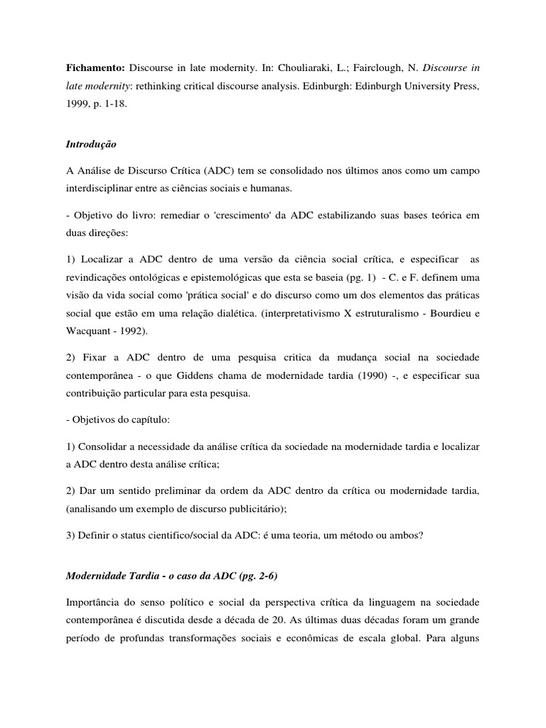 an-lise-do-documento-discourse-in-late-modernity-in-chouliaraki-l