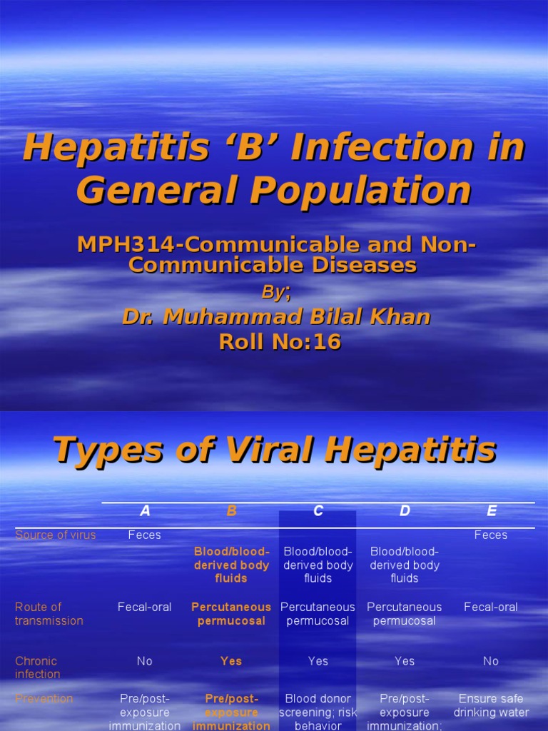 Hepatitis B' Infection in General Population | PDF | Hepatitis B ...