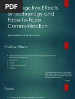 The Negative Effects of Technology On Face-To-Face Communication