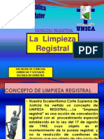 2011 La Limpieza Registral.-unica