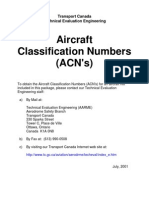 ACN's Tables - Aircrafts Classification Numbers