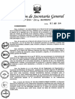 Lineamientos para La Implementación de La Estrategia Nacional Contra La Violencia Escolar, Denominada "Paz Escolar", en Las Instancias de Gestión Educativa Descentralizada - RSG. 364-2014-MINEDU