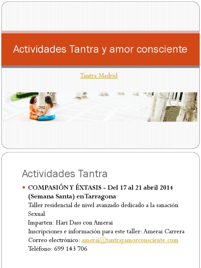 Actividades Tantra y Amor Consciente | PDF