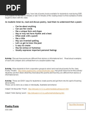 Teaching Poetry