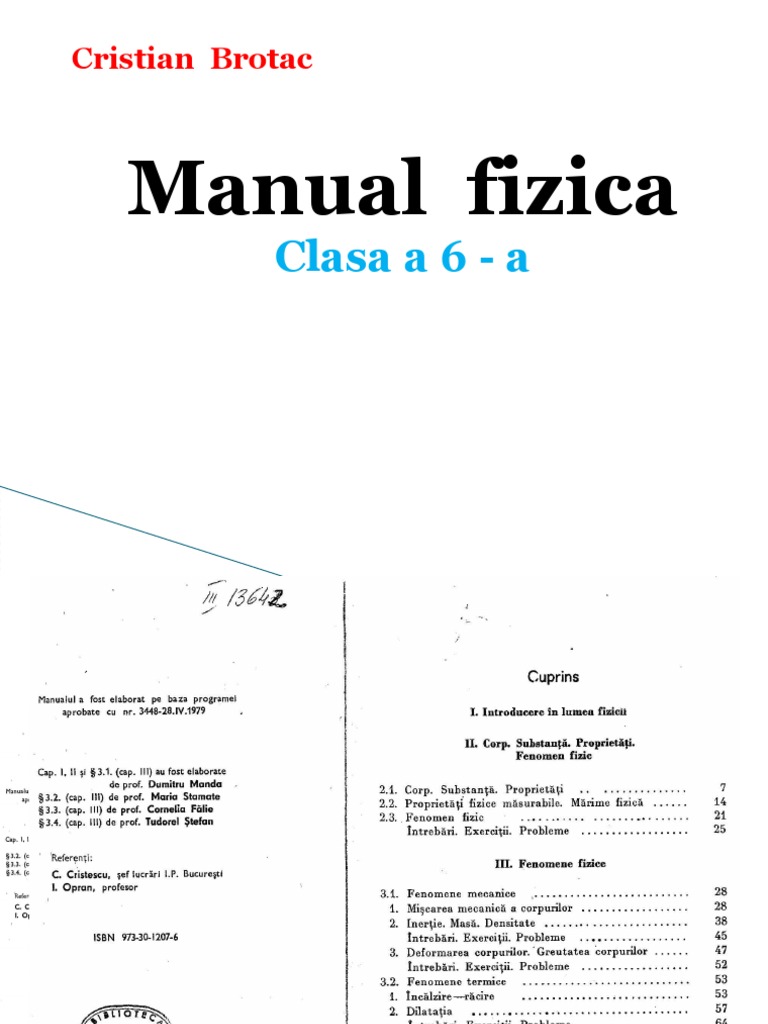 Fizica Clasa 7 Manual