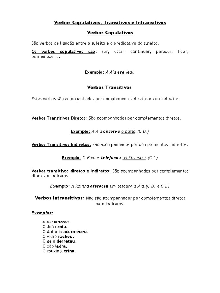 Verbos Copulativos em Português | PDF