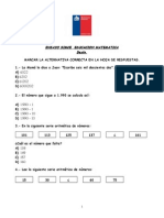 Prueba Diagnostico Matematica Sexto