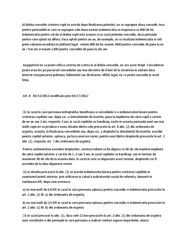 Al Doilea Concediu Crestere Copil Se Acorda Dupa Finalizarea Primului