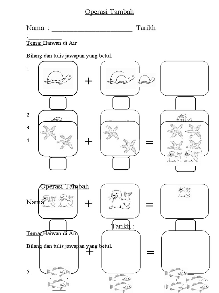 Operasi Tambah Prasekolah Pdf