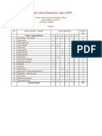 Contoh Jadual Spesifikasi