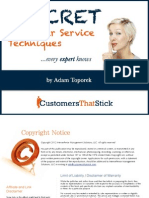 Cts eBook 7 Secret Customer Service Techniques 1st Edition