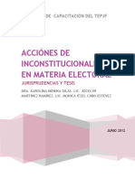 Acciones de Inconstitucionalidad en Materia Electoral, Indice - Jurisprudencia - Tesis