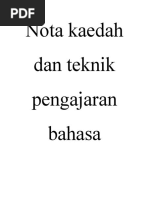 Download Nota Kaedah Dan Teknik Pengajaran Bahasa by miss iza SN21963760 doc pdf