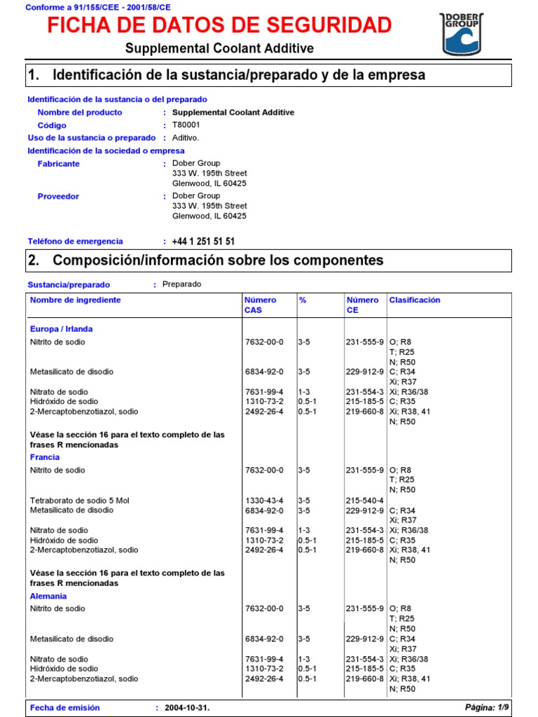 SCA Supplemental Coolant Additive
