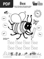 Jolly Phonics Bee Colouring Sheet