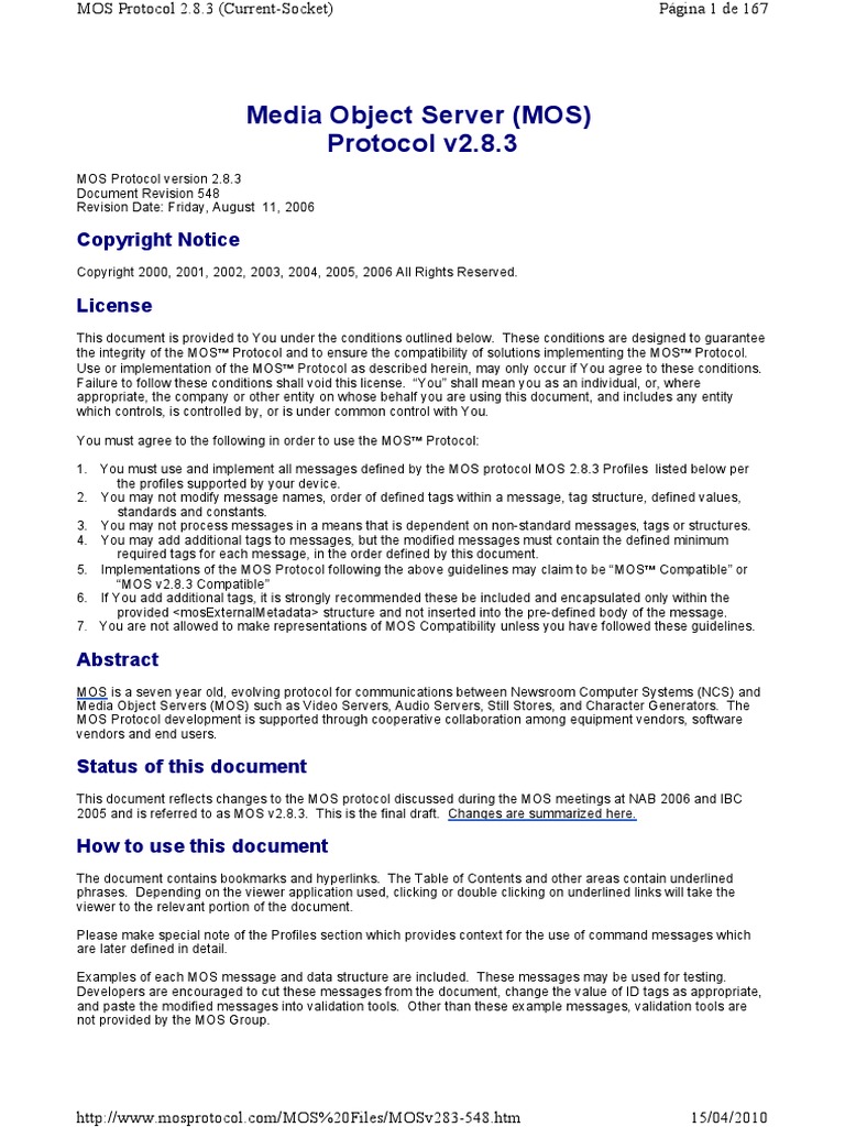 Mos Protocol PDF | PDF | Port (Computer Networking) | Transmission ...