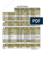 Spring 2012 GED and ESL Course Schedule