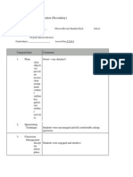 Classroom Observation Rubric 1