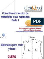 Materiales para Corte y Forro Ceinnova 2011