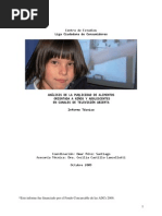 Download Estudio de la Liga Ciudadana de consumidores de la publicidad de alimentos orientada a nios y adolecentes en la telvisin abierta chilena by Lig Ciudadana de proteccin al consumidro SN21970315 doc pdf
