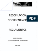 Recopilacion Ordenanza I Santa Ana