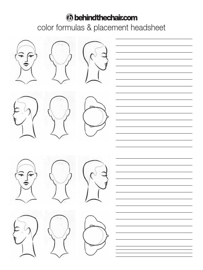 Color Formulas & Placement Headsheet | PDF