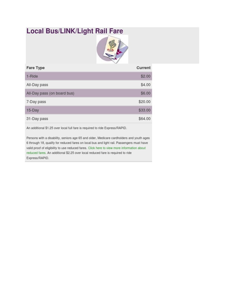 NJ Transit Local Bus Fare Details | PDF
