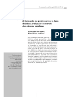 A Formação de Professores e o Livro Didático - Avaliação e Controle Dos Saberes Escolares