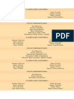 Taxonomía y datos de braquiópodos y artrópodos fósiles