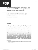 Formação Continuada de Professores – Uma Análise Das Modalidades e Das Práticas Em Estados e Municípios Brasileiros