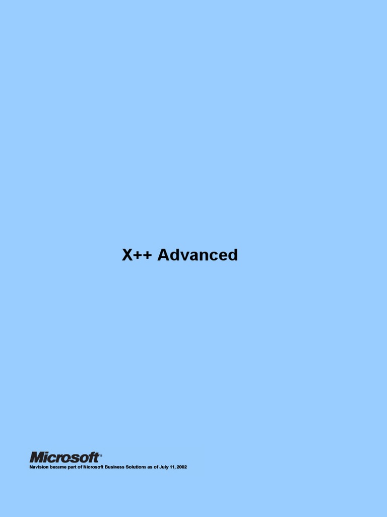 X++ Advance Document | PDF | Inheritance (Object Oriented Programming ...
