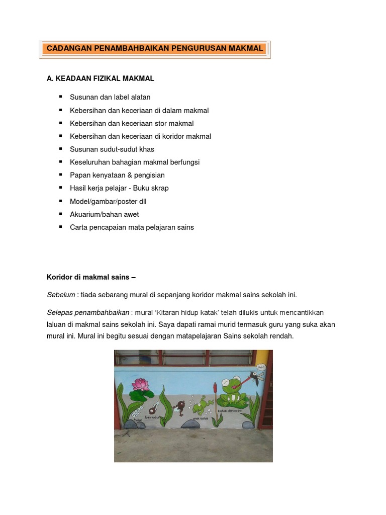 Cadangan Penambahbaikan Pengurusan Makmal | PDF
