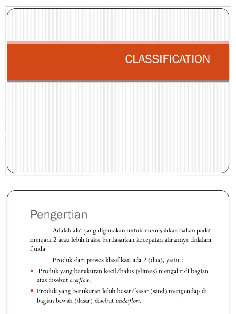 Classification | PDF | Griya & Taman