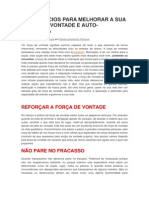 10 Exercícios para Melhorar A Sua Força de Vontade e Auto