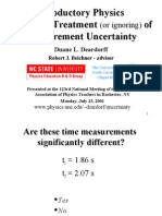 Introductory Physics Students' Treatment of Measurement Uncertainty