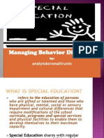 Managing Behavior Disorders